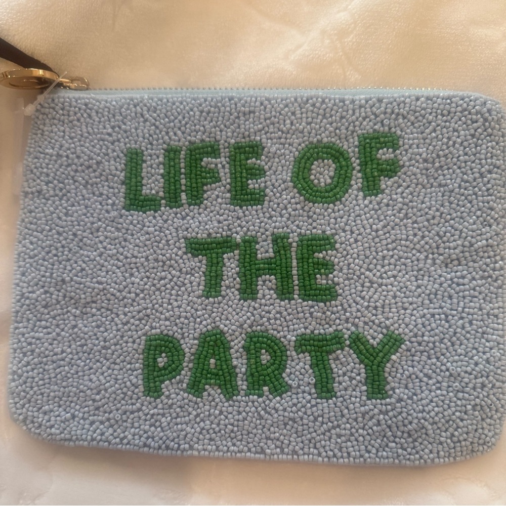 Kate Spade x Target Light Blue Beaded Wallet – Life of the Party – NWT